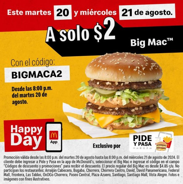 Big Mac a 2 palos